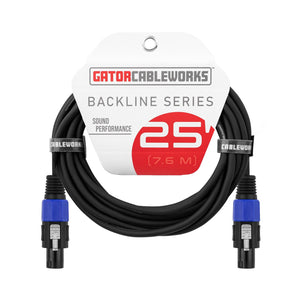 GATOR Cableworks GCWB-SPK-25-2TL Backline Series 7,6mts Speakon a Speakon - Sonido y Consolas