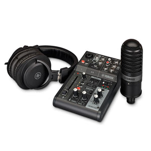 YAMAHA Pack de Transmisión en vivo 3 canales AG03MK2 Black - Yamaha - Sonido y Consolas