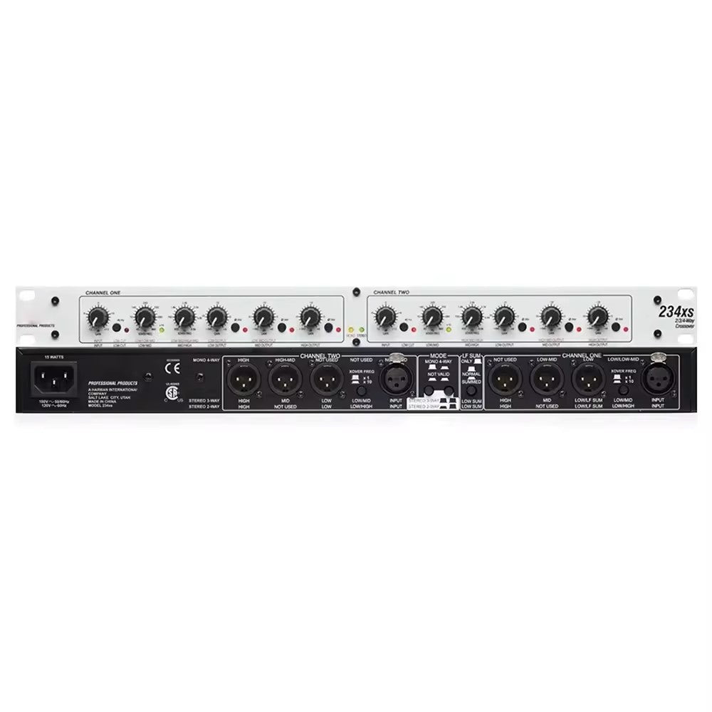 DBX 234XS Crossover estéreo de 2/3 vías mono de 4 vías con conectores XLR - Sonido y Consolas