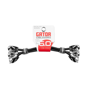 GATOR Cableworks GCWB-INS-6INRA3PK Backline Series patch 15 cms (set de 3) - Cables y Conectores