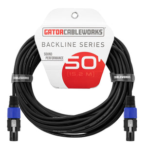 GATOR Cableworks GCWB-SPK-50-2TL Backline Series 15mts Speakon a Speakon - Sonido y Consolas