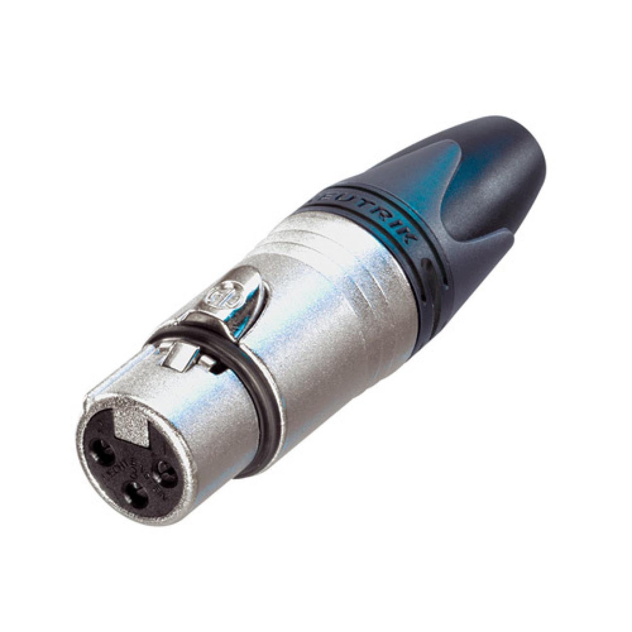 NEUTRIK NC3FXX XLR Hembra volante cromado 3 pines - Cables y Conectores