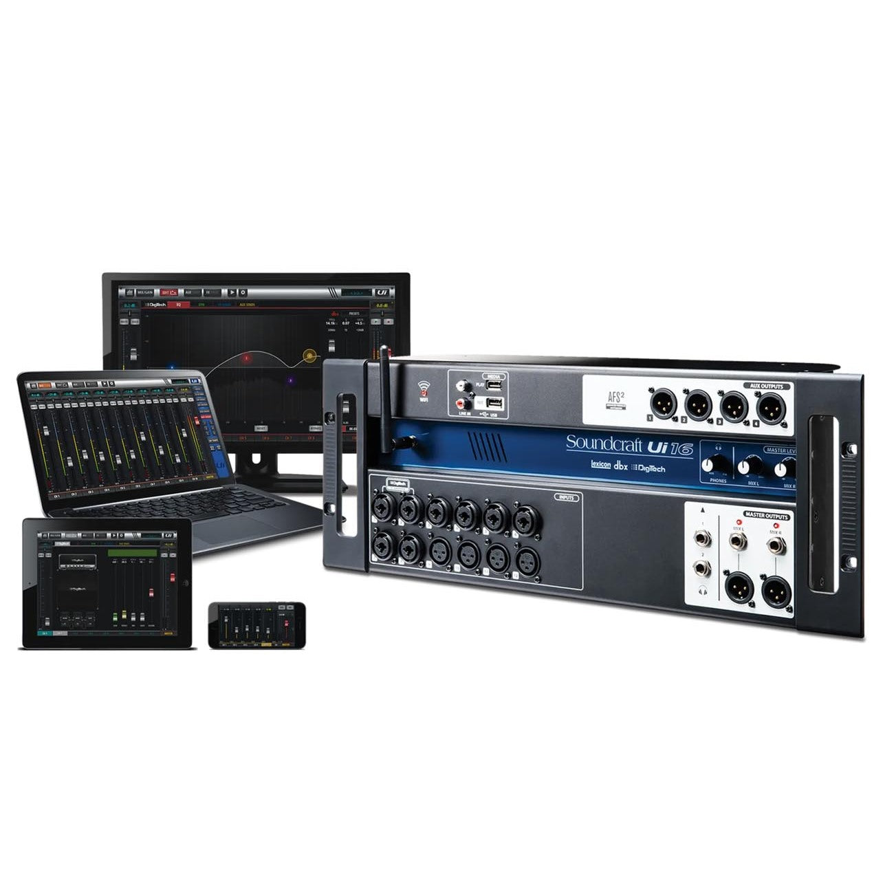 SOUNDCRAFT UI16 Mixer Rack Digital 12 XLR - Sonido y Consolas
