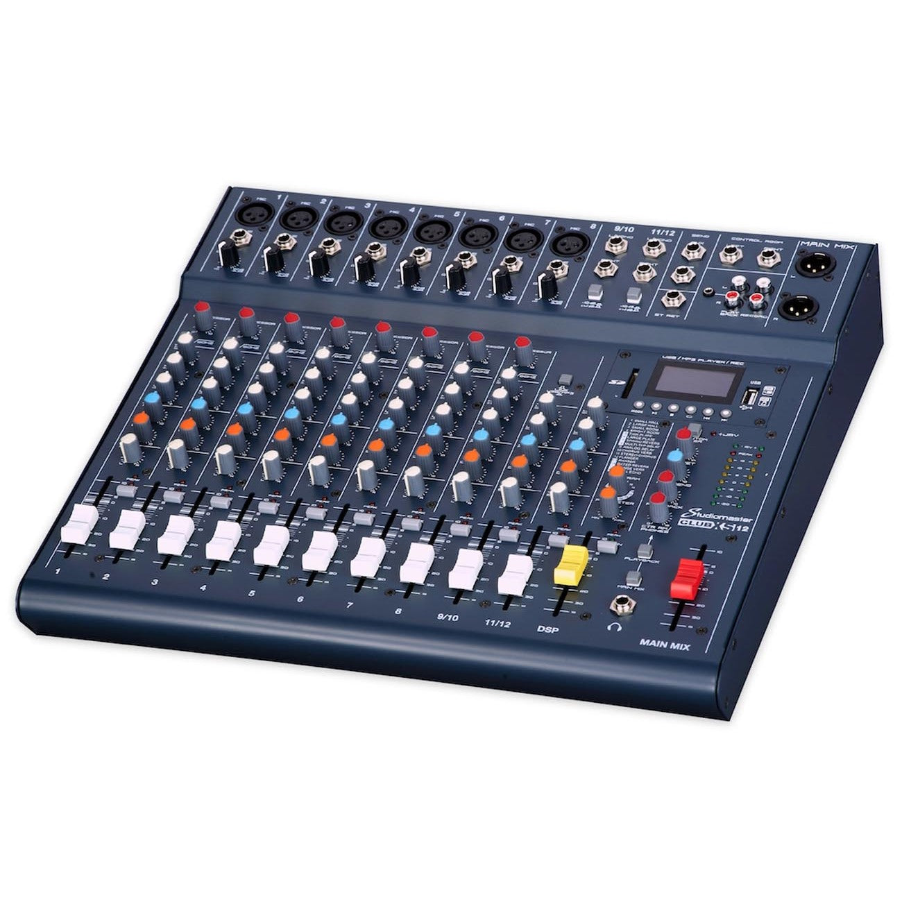 STUDIOMASTER CLUB XS12R Mixer de 12 entradas con USB/SD/BT (Sistema de Rack) - Sonido y Consolas