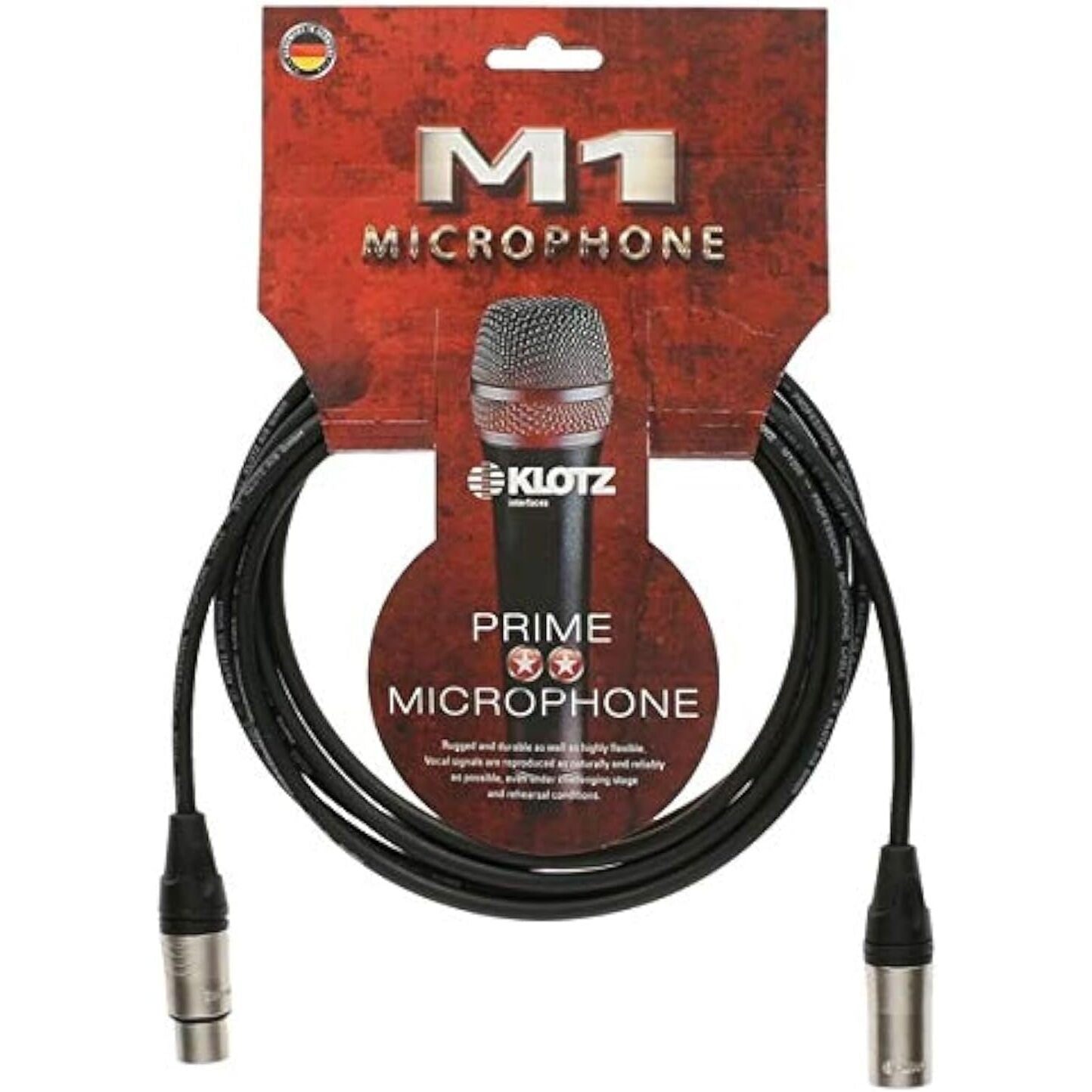 KLOTZ M1K1FM0200 Cable Microfono 2 mts negro Aleman - Micrófonos