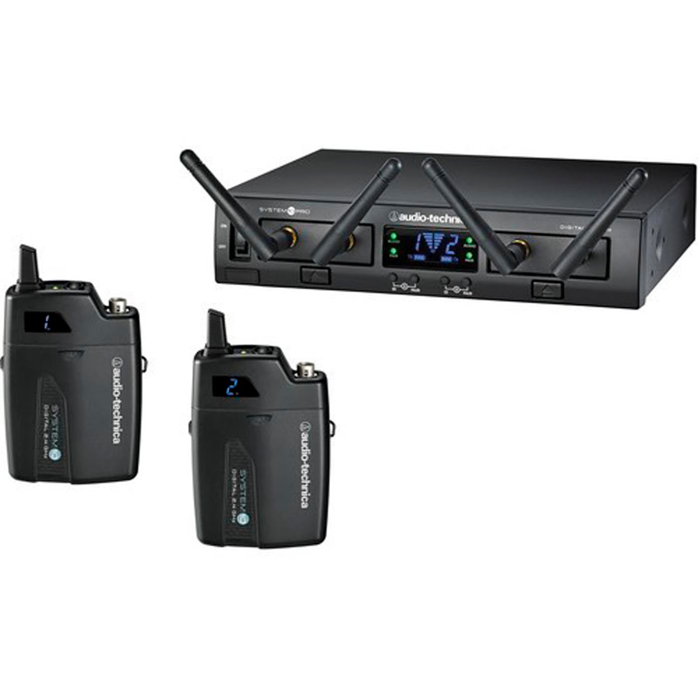 AUDIOTECHNICA System 10 Pro Dual Unipak 2.4GHz Digital ATW-1311 - Audio-Technica - Micrófonos