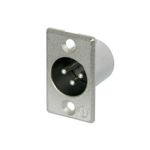 NEUTRIK NC3MP XLR macho panel rectangular 3 pines - Cables y Conectores