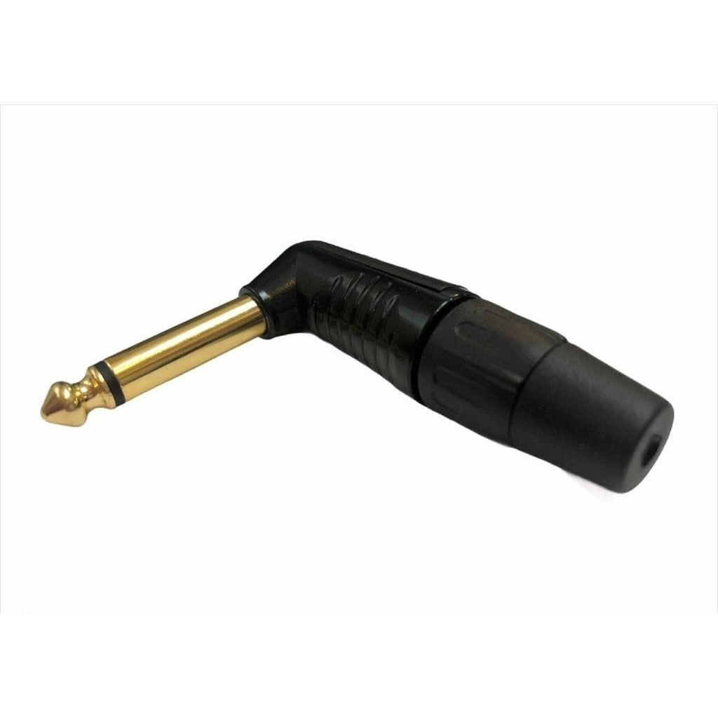 REAN RP2RC-B Plug Mono en L con contactos de Oro - Cables y Conectores
