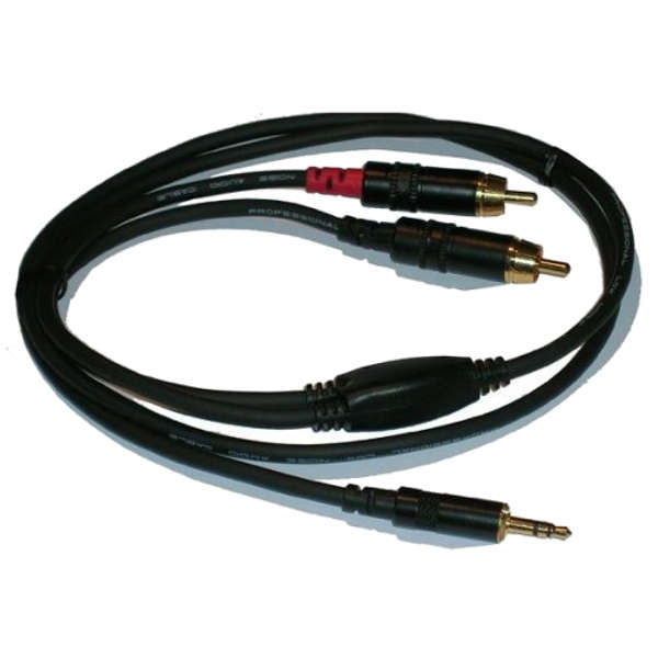 REAN Cable NRA-140-0150-009 Cable mini plug stereo-2RCA 0.9mt - Cables y Conectores