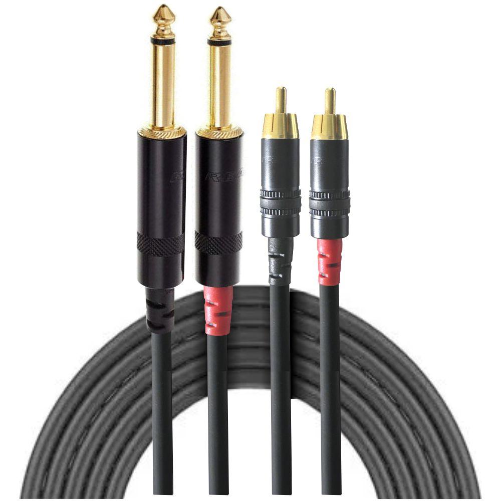 REAN Cable NRA-140-0090-015 Cable stereo RCA-Plug 1.5mt - Cables y Conectores