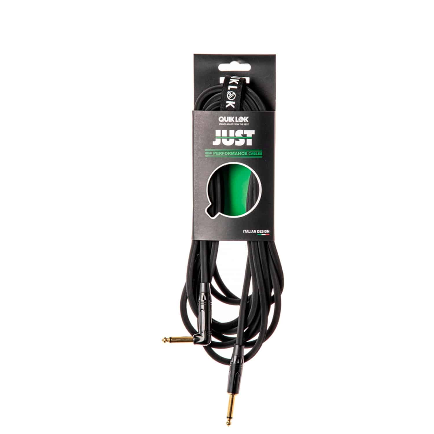 QUIKLOK Cable para instrumento Mono Jack Negro Angulado 90° 3 Metros - Quiklok - Guitarras