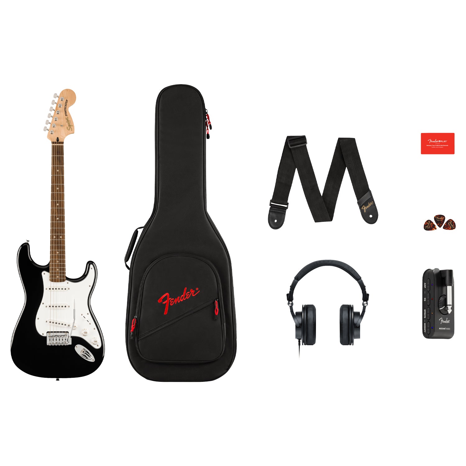 SQUIER Pack Guitarra eléctrica Affinity Stratocaster con Mustang - Guitarras