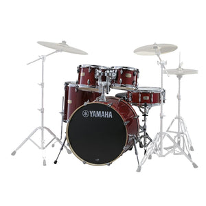 YAMAHA Set Bateria Stage Custom Birch con bombo 22" Cranberry Red - Batería y Percusión