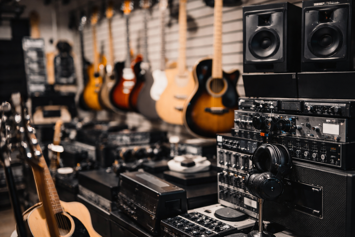 Guitarras en tienda