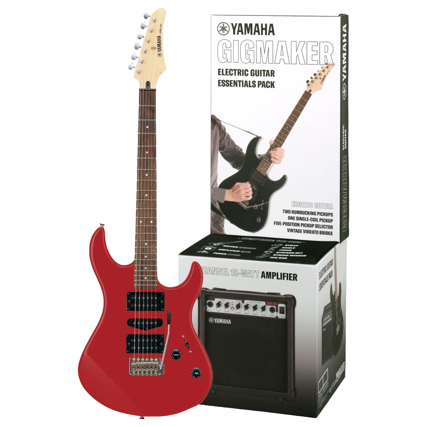 Pack de Guitarra Eléctrica Yamaha Gigmaker ERG121GPII (Metallic Red) con Amplificador y Accesorios