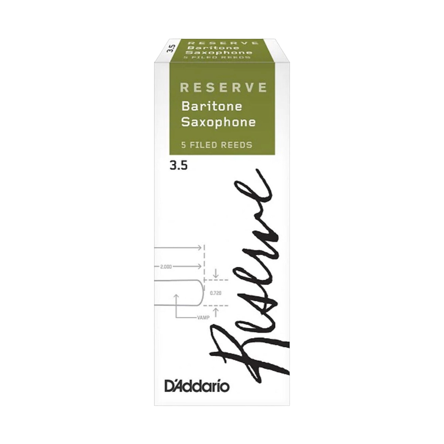 DADDARIO DKR0535 Cañas Saxo Baritono Reserve #3.5 Set De 5 - Vientos