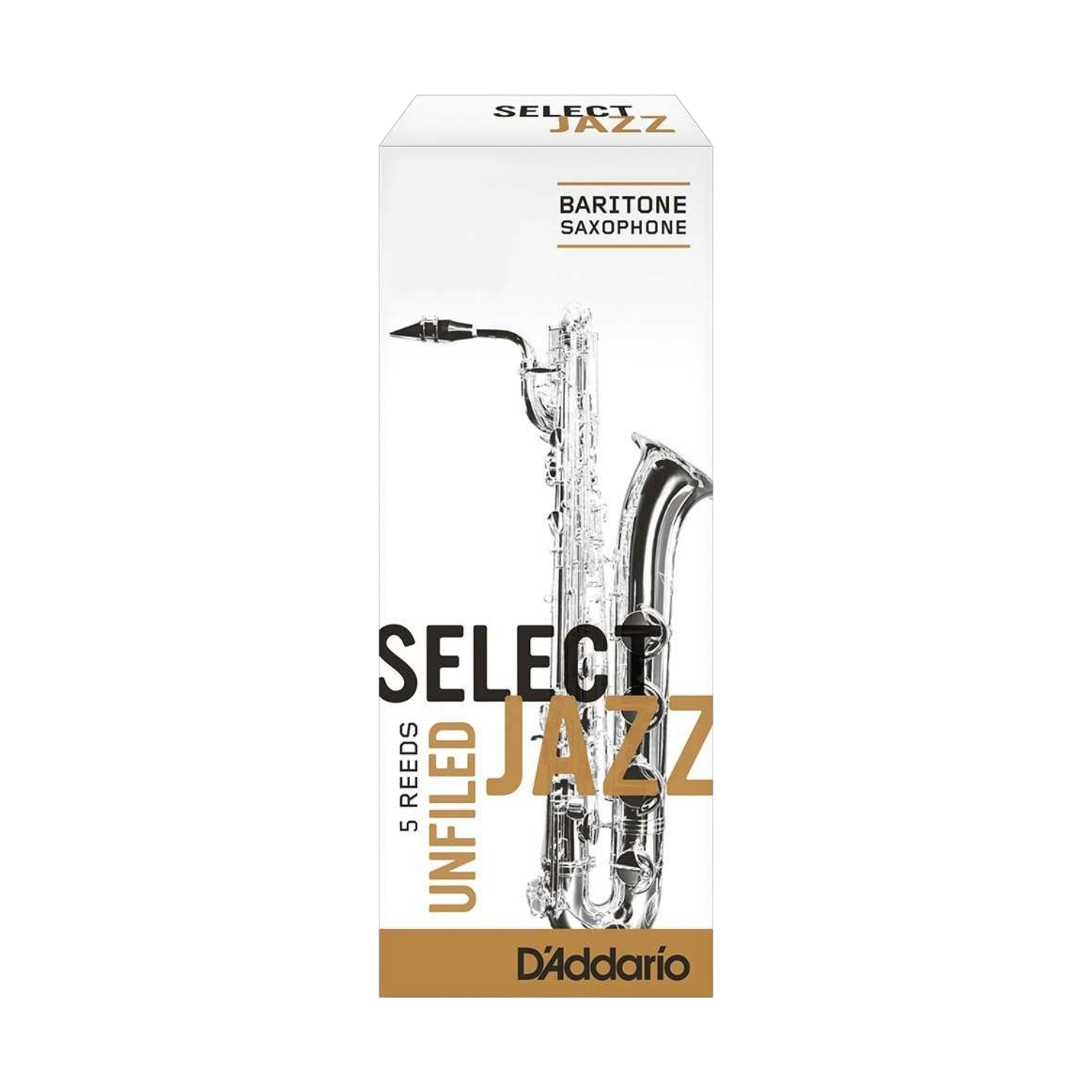 DADDARIO RRS05BSX2M Cañas Saxo Baritono Select Jazz Unfiled 2M Set De 5 - Vientos