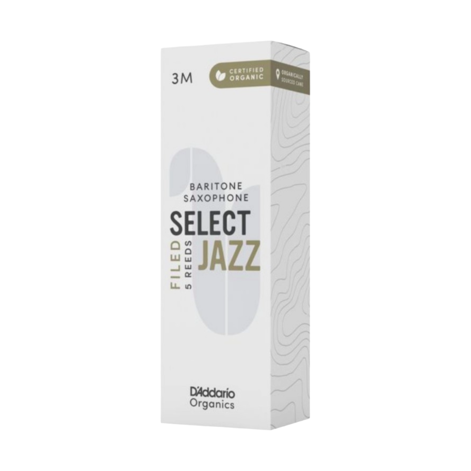 DADDARIO RRS05BSX3M Cañas Saxo Baritono Select Jazz Unfiled 3M Set De 5 - Vientos