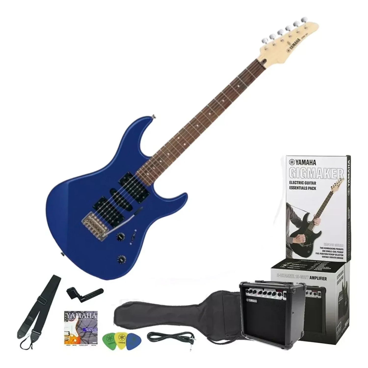 Pack guitarra electrica amplificador y accesorios ERG121GPII Metallic Blue