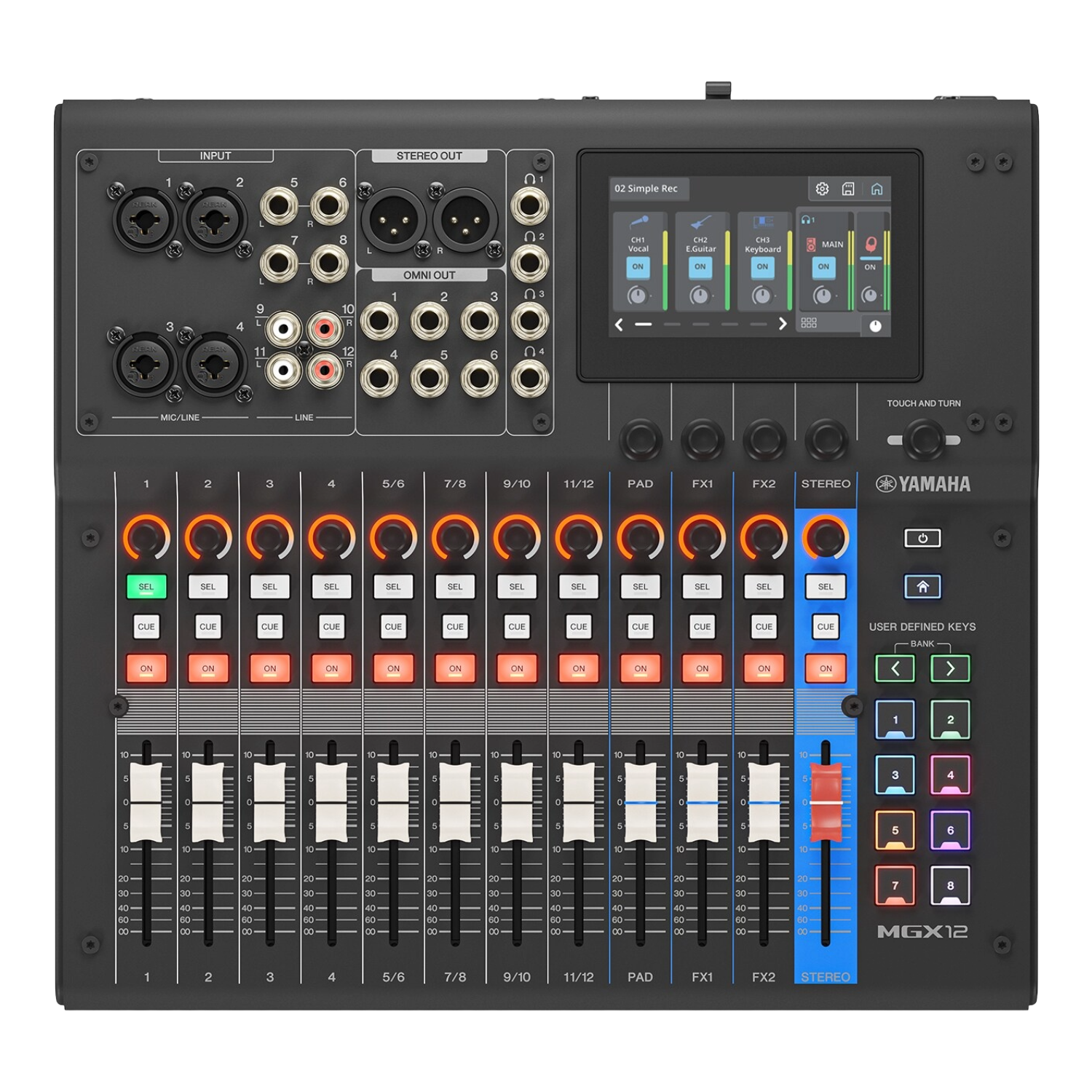 Yamaha MGX12 Black Consola Digital 18 canales