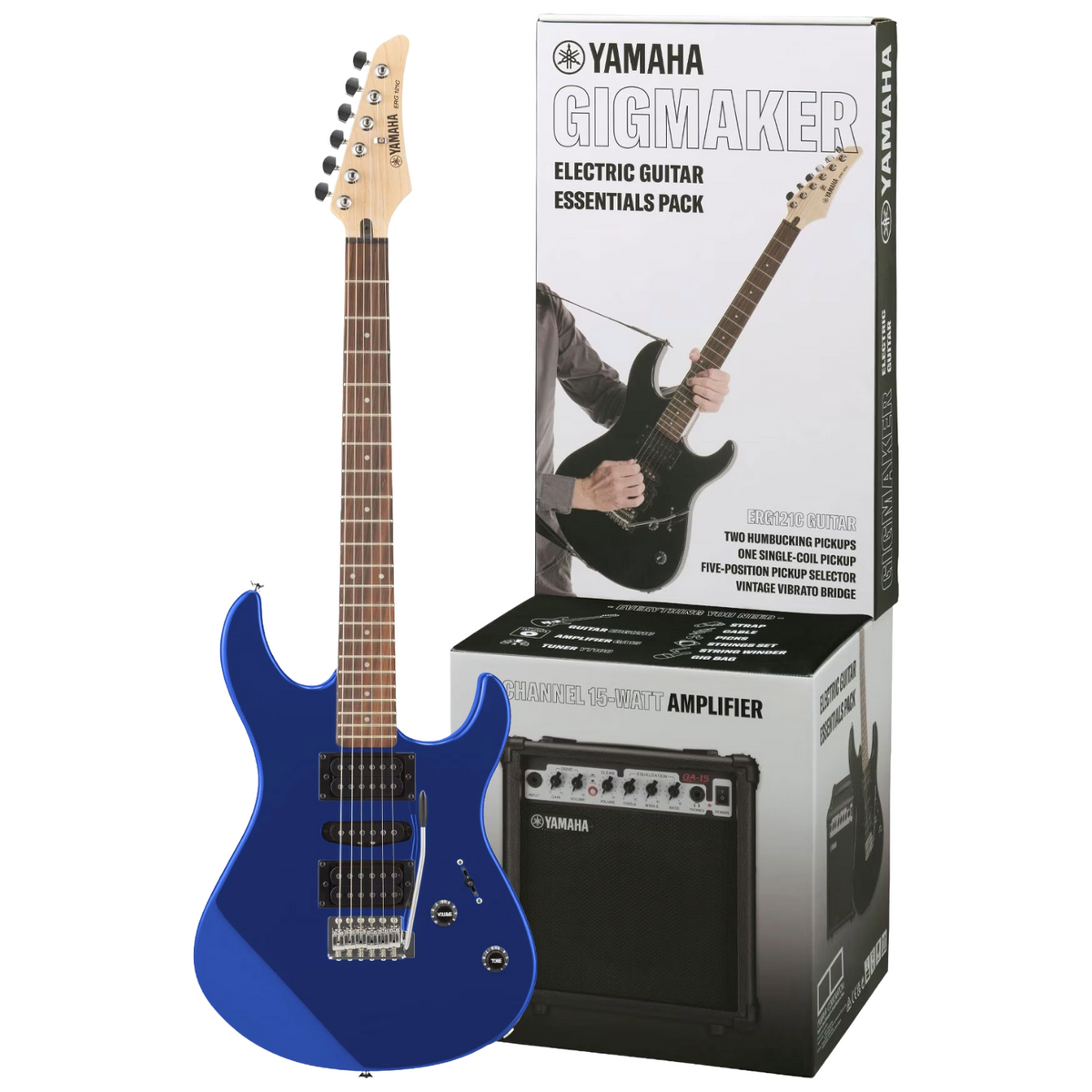 Pack de Guitarra Eléctrica Yamaha Gigmaker ERG121GPII (Metallic Blue) con Amplificador y Accesorios