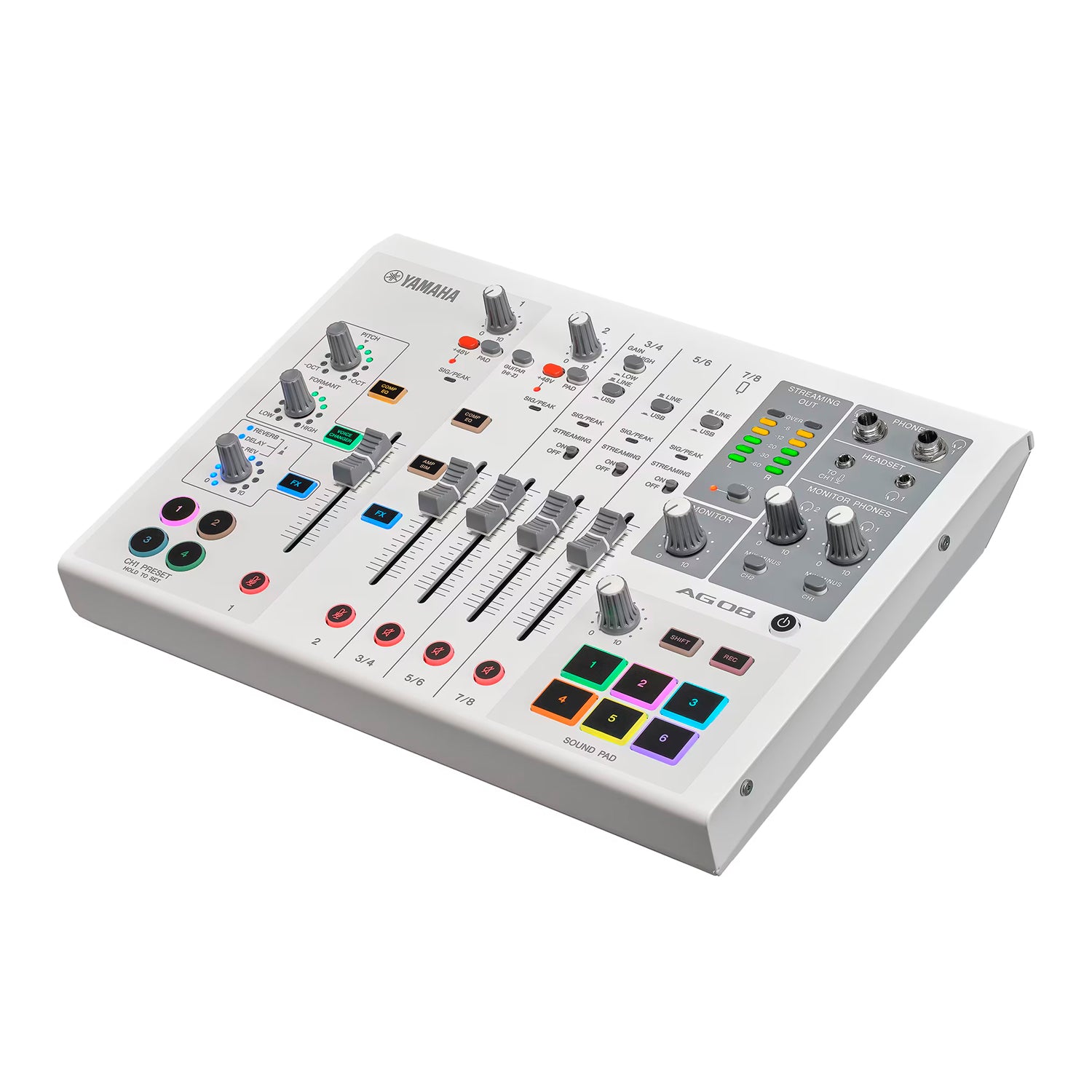 YAMAHA Mezclador de Transmisión en Vivo AG08 White - Yamaha