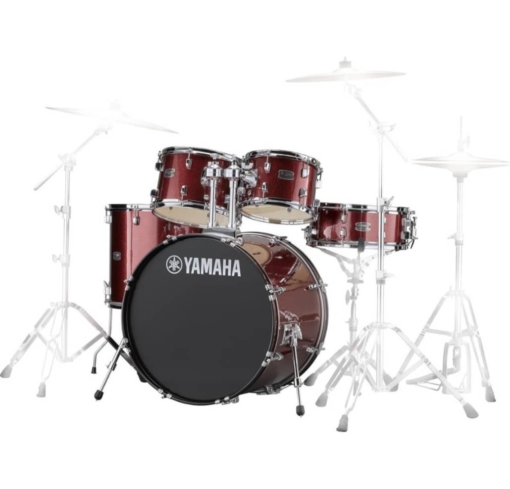 YAMAHA Shell pack 5 piezas bombo 22" Rydeen RDP2F5 Burgundy glitter - Yamaha - Batería y Percusión