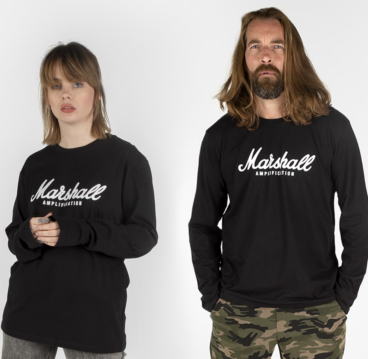 Polera Script Marshall Manga Larga Hombre Talla M