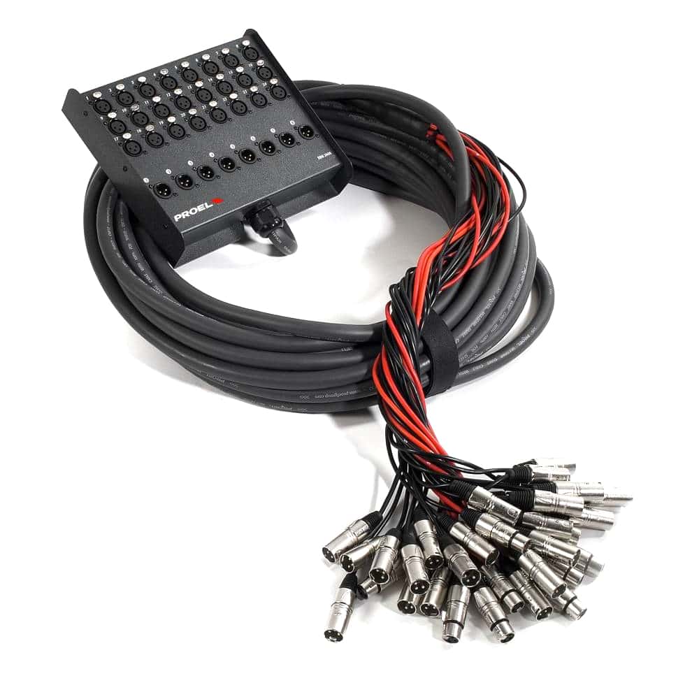 PROEL Multipar Análogo 24 entradas/8 envíos 50 Metros EBN2408LU50 - Proel - Cables y Conectores