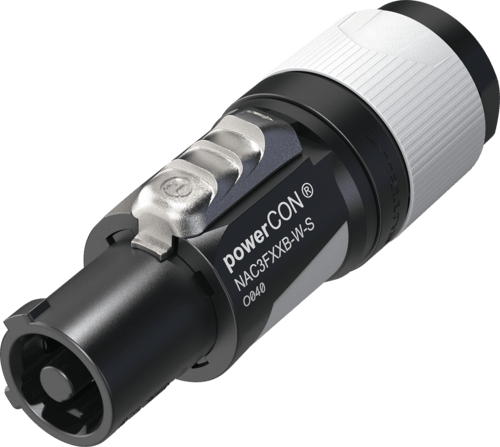 NEUTRIK NAC3FXXB-W-S-D Powercon Gris para cable 6-12 mm - Cables y Conectores